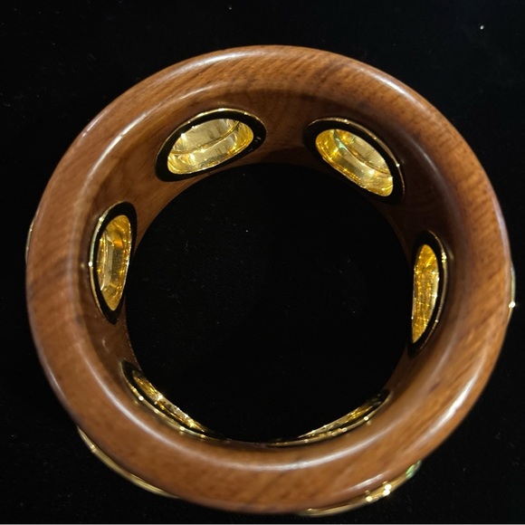 Coach Wooden Bracelet with Gold Accents - Picture 3 of 6